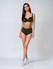 Zestaw Biustonosz Nicole. Panterka + Majtki Nicole. Panterka